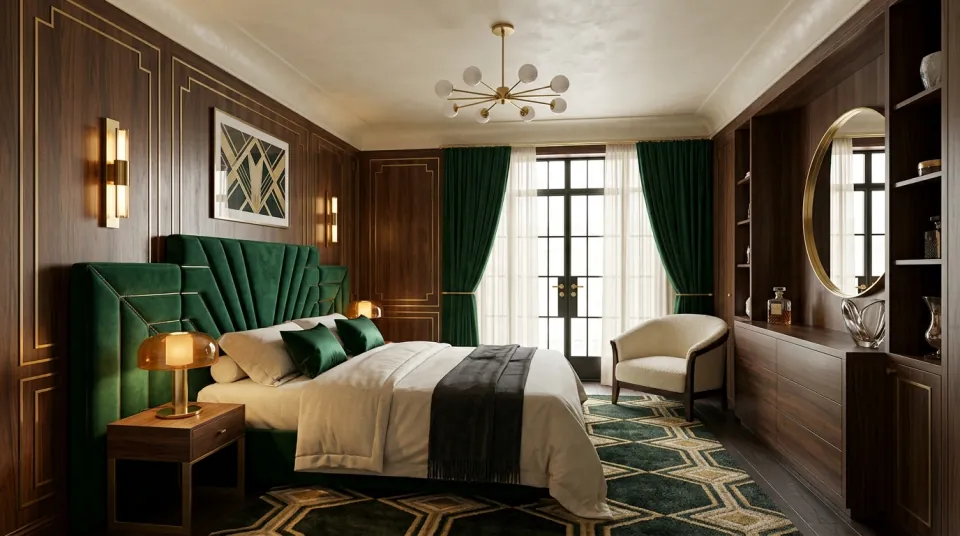 Art deco interior render