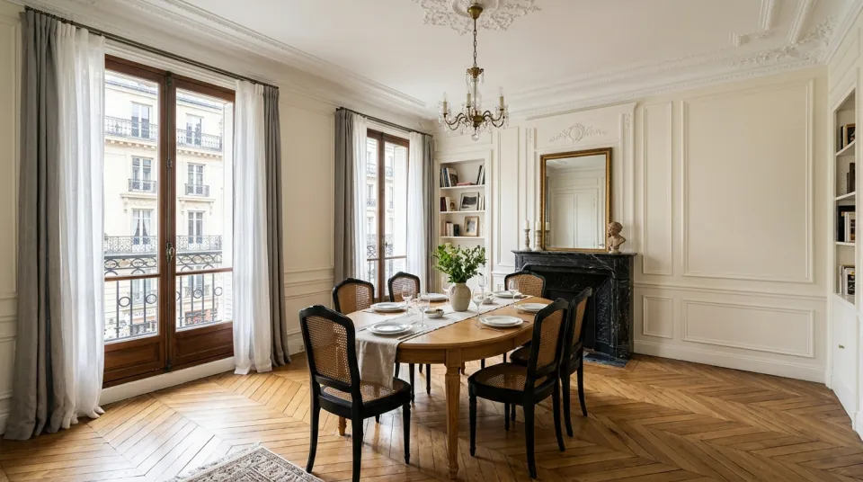 Parisian apartment interior render